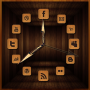 icon Wooden Analog Clock