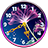 icon Neon Flowers Clock 2.2