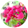 icon Pink Tulips Analog Clock