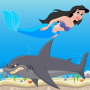 icon Mermaid Shark Attack