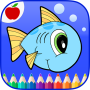 icon Ocean Animals Coloring Book