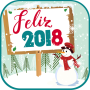 icon Happy 2018 in Portuguese