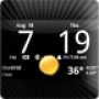 icon Smoked Glass Digital Weather Clock Widget